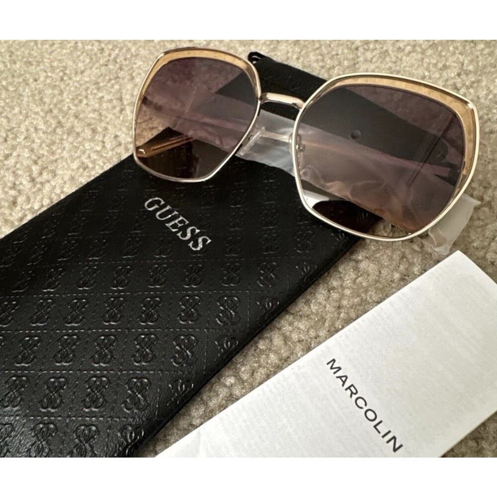 Guess Factory Brown Gradient Butterfly Ladies Sunglasses GF0410 33F 59